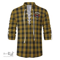 ScotsTee Shop Scottish MacLeod Clan Crest Tartan Mens Scottish Jacobite Ghillie Casual Shirt