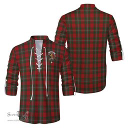 ScotsTee Shop Scottish MacGregor Clan Crest Tartan Mens Scottish Jacobite Ghillie Casual Shirt