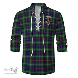 ScotsTee Shop Scottish Sutherland Modern Clan Crest Tartan Mens Scottish Jacobite Ghillie Casual Shirt