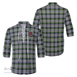 ScotsTee Shop Scottish MacNaughton Dress Clan Crest Tartan Mens Scottish Jacobite Ghillie Casual Shirt