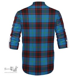 ScotsTee Shop Scottish Wedderburn Clan Tartan Mens Scottish Jacobite Ghillie Casual Shirt