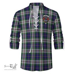 ScotsTee Shop Scottish MacLeod Of Californian Clan Crest Tartan Mens Scottish Jacobite Ghillie Casual Shirt