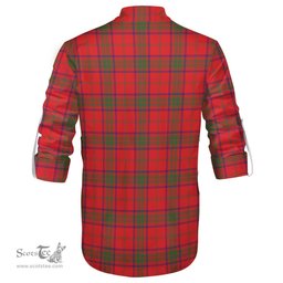 ScotsTee Shop Scottish Ross Modern Clan Tartan Mens Scottish Jacobite Ghillie Casual Shirt