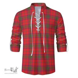 ScotsTee Shop Scottish Ross Modern Clan Tartan Mens Scottish Jacobite Ghillie Casual Shirt