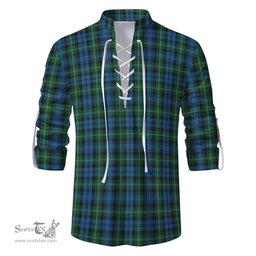 ScotsTee Shop Scottish Lyon Clan Tartan Mens Scottish Jacobite Ghillie Casual Shirt