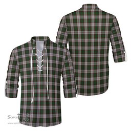 ScotsTee Shop Scottish MacKinnon Dress Clan Tartan Mens Scottish Jacobite Ghillie Casual Shirt