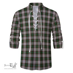 ScotsTee Shop Scottish MacKinnon Dress Clan Tartan Mens Scottish Jacobite Ghillie Casual Shirt