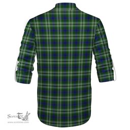 ScotsTee Shop Scottish Swinton Clan Crest Tartan Mens Scottish Jacobite Ghillie Casual Shirt