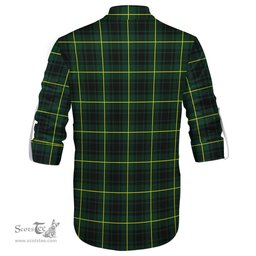 ScotsTee Shop Scottish MacArthur Modern Clan Tartan Mens Scottish Jacobite Ghillie Casual Shirt