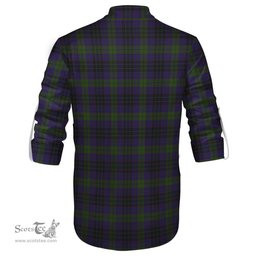 ScotsTee Shop Scottish Lumsden Hunting Clan Crest Tartan Mens Scottish Jacobite Ghillie Casual Shirt