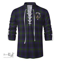 ScotsTee Shop Scottish Lumsden Hunting Clan Crest Tartan Mens Scottish Jacobite Ghillie Casual Shirt