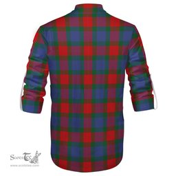 ScotsTee Shop Scottish Mar Clan Tartan Mens Scottish Jacobite Ghillie Casual Shirt
