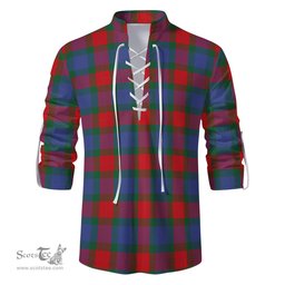 ScotsTee Shop Scottish Mar Clan Tartan Mens Scottish Jacobite Ghillie Casual Shirt