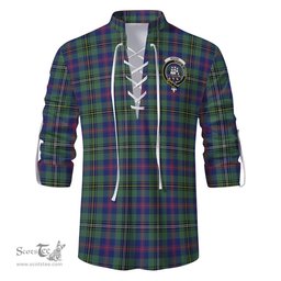 ScotsTee Shop Scottish Wood Modern Clan Crest Tartan Mens Scottish Jacobite Ghillie Casual Shirt