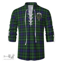 ScotsTee Shop Scottish Rollo Clan Crest Tartan Mens Scottish Jacobite Ghillie Casual Shirt