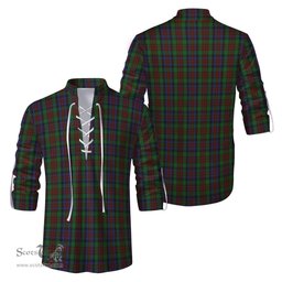 ScotsTee Shop Scottish MacDuff Hunting Clan Tartan Mens Scottish Jacobite Ghillie Casual Shirt