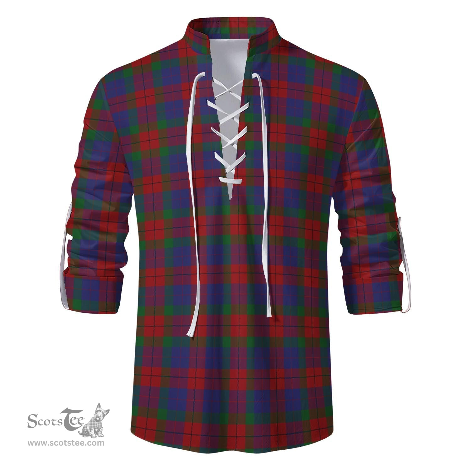 ScotsTee Shop Scottish Skene of Cromar Clan Tartan Mens Scottish Jacobite Ghillie Casual Shirt