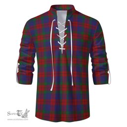 ScotsTee Shop Scottish Skene of Cromar Clan Tartan Mens Scottish Jacobite Ghillie Casual Shirt