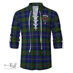 ScotsTee Shop Scottish MacLeod of Harris Modern Clan Crest Tartan Mens Scottish Jacobite Ghillie Casual Shirt