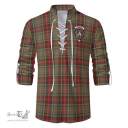 ScotsTee Shop Scottish Muirhead Old Clan Crest Tartan Mens Scottish Jacobite Ghillie Casual Shirt