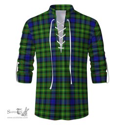 ScotsTee Shop Scottish Rollo Modern Clan Tartan Mens Scottish Jacobite Ghillie Casual Shirt