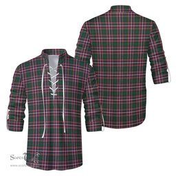 ScotsTee Shop Scottish MacFarlane Hunting Modern Clan Tartan Mens Scottish Jacobite Ghillie Casual Shirt