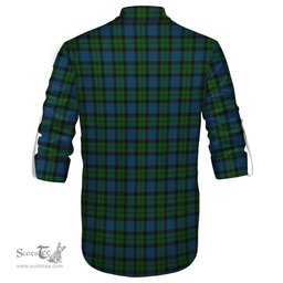 ScotsTee Shop Scottish McCoy Clan Crest Tartan Mens Scottish Jacobite Ghillie Casual Shirt