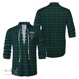 ScotsTee Shop Scottish McCoy Clan Crest Tartan Mens Scottish Jacobite Ghillie Casual Shirt
