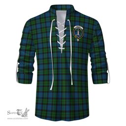 ScotsTee Shop Scottish McCoy Clan Crest Tartan Mens Scottish Jacobite Ghillie Casual Shirt
