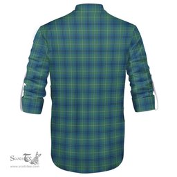 ScotsTee Shop Scottish Oliphant Ancient Clan Tartan Mens Scottish Jacobite Ghillie Casual Shirt
