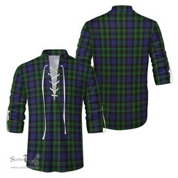 ScotsTee Shop Scottish Mowat Clan Tartan Mens Scottish Jacobite Ghillie Casual Shirt