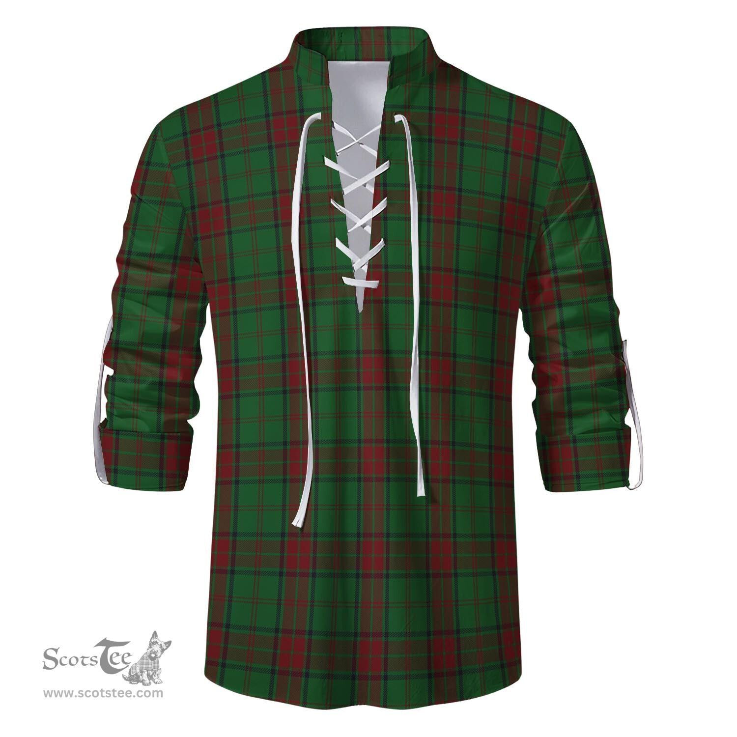 ScotsTee Shop Scottish Maxwell Hunting Clan Tartan Mens Scottish Jacobite Ghillie Casual Shirt