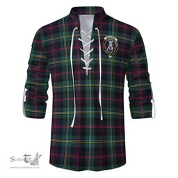 ScotsTee Shop Scottish Malcolm Modern Clan Crest Tartan Mens Scottish Jacobite Ghillie Casual Shirt