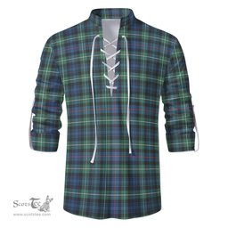ScotsTee Shop Scottish MacKenzie Ancient Clan Tartan Mens Scottish Jacobite Ghillie Casual Shirt