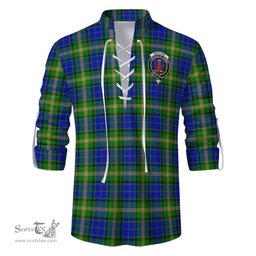 ScotsTee Shop Scottish Maitland Clan Crest Tartan Mens Scottish Jacobite Ghillie Casual Shirt