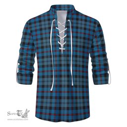 ScotsTee Shop Scottish MacCorquodale Clan Tartan Mens Scottish Jacobite Ghillie Casual Shirt