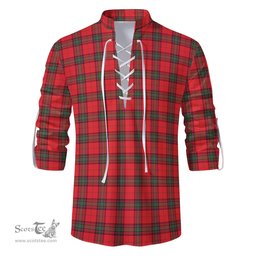 ScotsTee Shop Scottish Seton Modern Clan Tartan Mens Scottish Jacobite Ghillie Casual Shirt