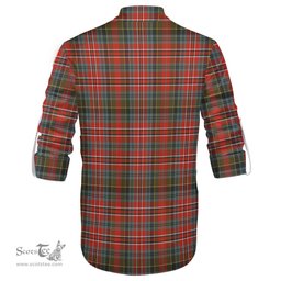 ScotsTee Shop Scottish MacPherson Weathered Clan Crest Tartan Mens Scottish Jacobite Ghillie Casual Shirt
