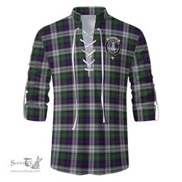 ScotsTee Shop Scottish MacCallum Dress Clan Crest Tartan Mens Scottish Jacobite Ghillie Casual Shirt