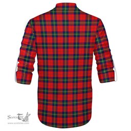 ScotsTee Shop Scottish Ruthven Modern Clan Tartan Mens Scottish Jacobite Ghillie Casual Shirt