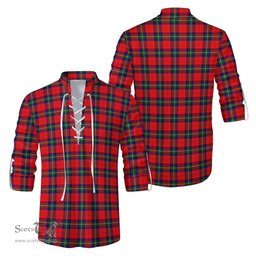 ScotsTee Shop Scottish Ruthven Modern Clan Tartan Mens Scottish Jacobite Ghillie Casual Shirt