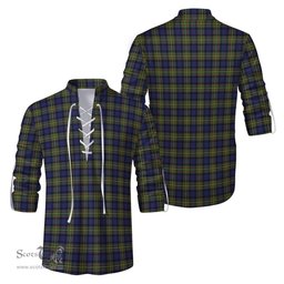 ScotsTee Shop Scottish MacLaren Modern Clan Tartan Mens Scottish Jacobite Ghillie Casual Shirt