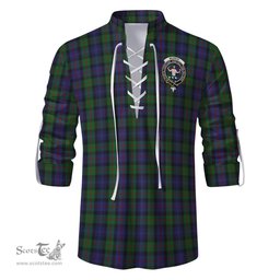 ScotsTee Shop Scottish Murray of Atholl Clan Crest Tartan Mens Scottish Jacobite Ghillie Casual Shirt