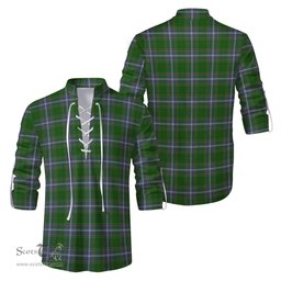 ScotsTee Shop Scottish Pringle Clan Tartan Mens Scottish Jacobite Ghillie Casual Shirt