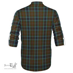 ScotsTee Shop Scottish MacTavish Hunting Clan Tartan Mens Scottish Jacobite Ghillie Casual Shirt