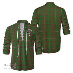 ScotsTee Shop Scottish MacKinnon Hunting Modern Clan Crest Tartan Mens Scottish Jacobite Ghillie Casual Shirt