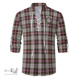 ScotsTee Shop Scottish MacLean Dress Clan Crest Tartan Mens Scottish Jacobite Ghillie Casual Shirt