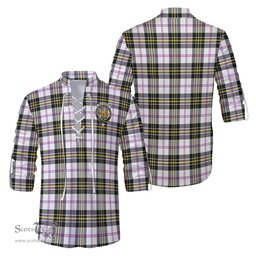 ScotsTee Shop Scottish MacPherson Dress Modern Clan Crest Tartan Mens Scottish Jacobite Ghillie Casual Shirt