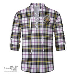 ScotsTee Shop Scottish MacPherson Dress Modern Clan Crest Tartan Mens Scottish Jacobite Ghillie Casual Shirt