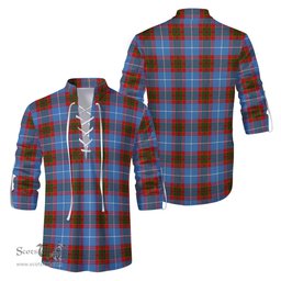ScotsTee Shop Scottish Spalding Clan Tartan Mens Scottish Jacobite Ghillie Casual Shirt